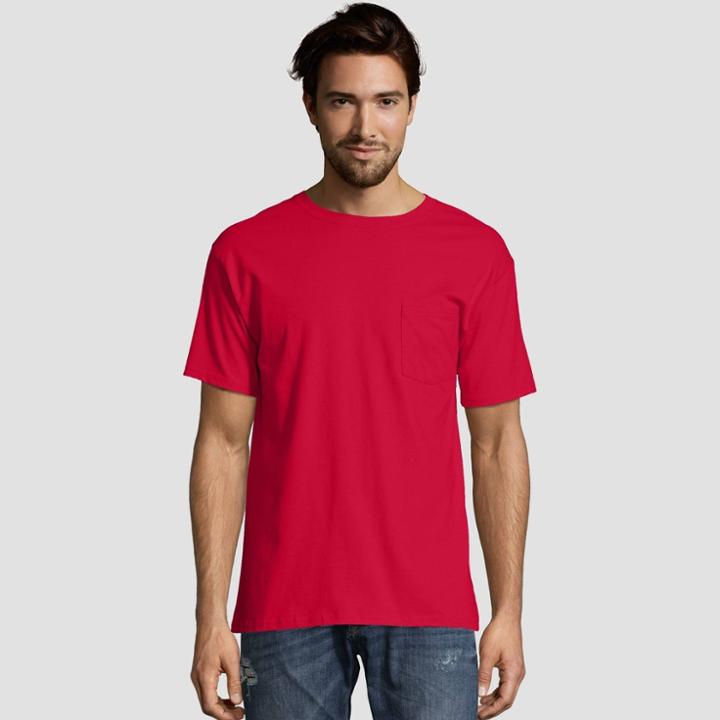Hanes Men's Short Sleeve 2pk Heavy Weight Crew T-shirt - Deep Red