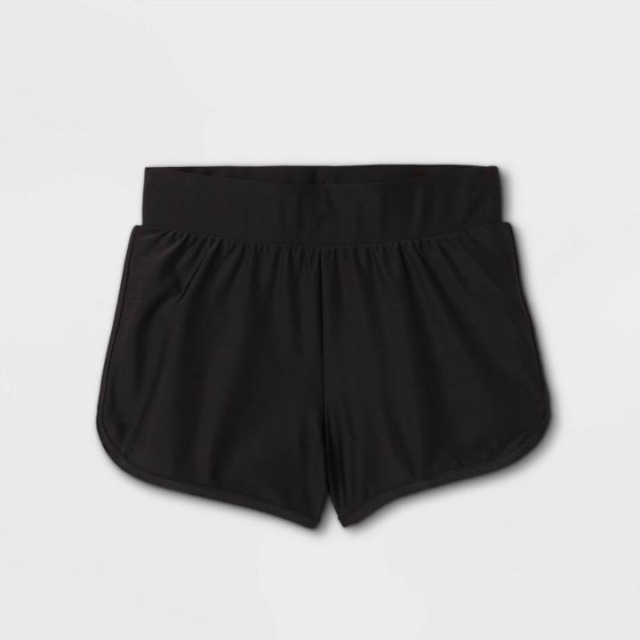 Girls' Solid Swim Shorts - Cat & Jack Black