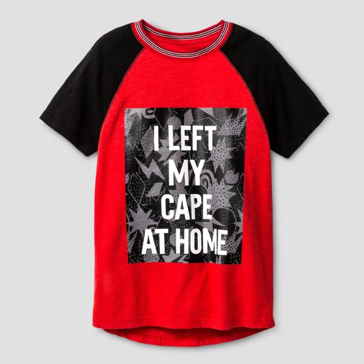 Boys' Hero Cape Graphic Short Sleeve T-shirt - Cat & Jack Red