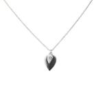 Zirconite Pendant Charm Necklace With Crystal Accent Silver