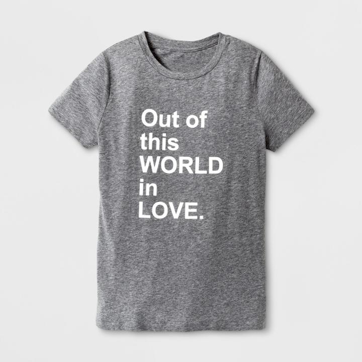Shinsung Tongsang Women's Short Sleeve Out Of This World Graphic T-shirt - Gray