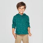 Toddler Boys' Long Sleeve Hoodie Henley Placket With Chest Pocket - Cat & Jack Green