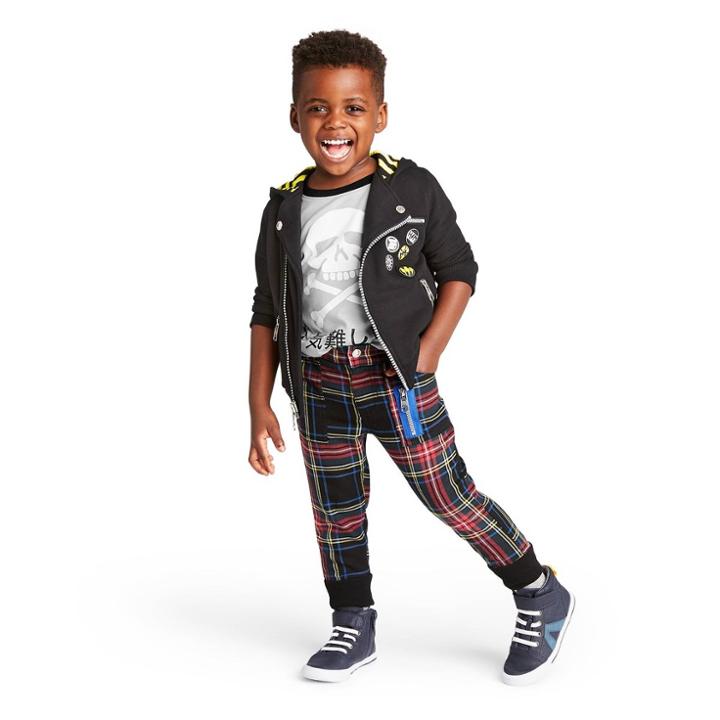 Toddler Boys' Plaid Mid-rise Skinny Ankle Length Pants - Harajuku Mini For Target Red/black 4t, Men's, Black Red