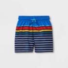 Toddler Boys' Striped Swim Trunks - Cat & Jack Blue/yellow/red