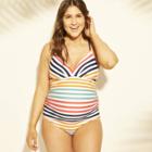Maternity Striped Tie Back One Piece Swimsuit - Isabel Maternity By Ingrid & Isabel S, Girl's,