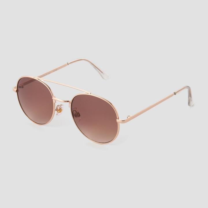 Women's Round Aviator Sunglasses - Universal Thread Gold