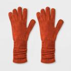 Women's Extended Knit Glove - A New Day Yellow One Size, Women's, Foxtail Orange