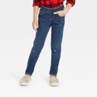 Girls' Mid-rise Pull-on Jeggings - Cat & Jack Dark Wash