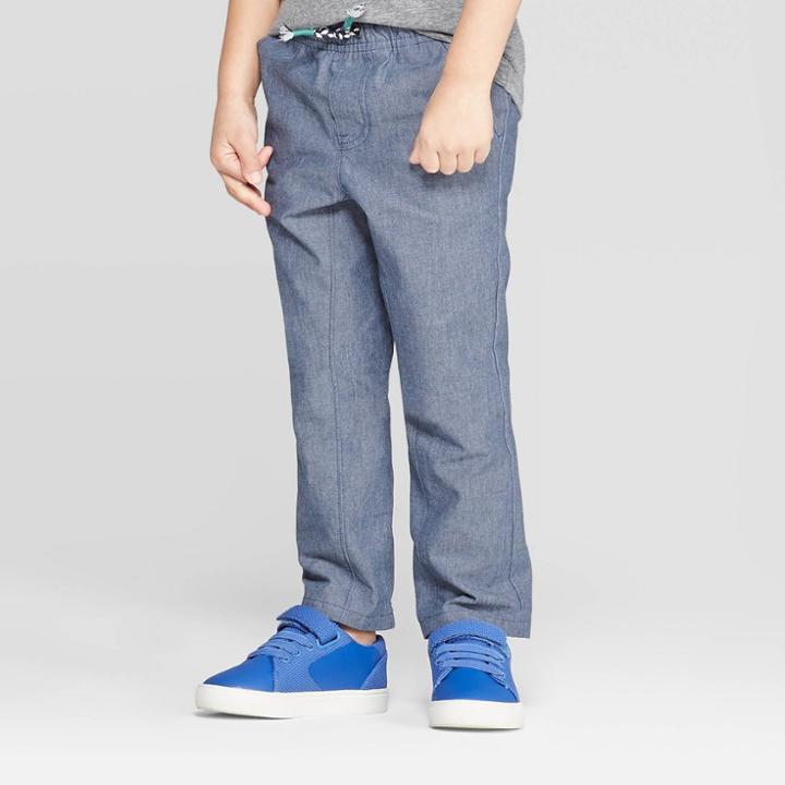 Toddler Boys' Broadcloth Summer Pull-on Pants - Cat & Jack Blue