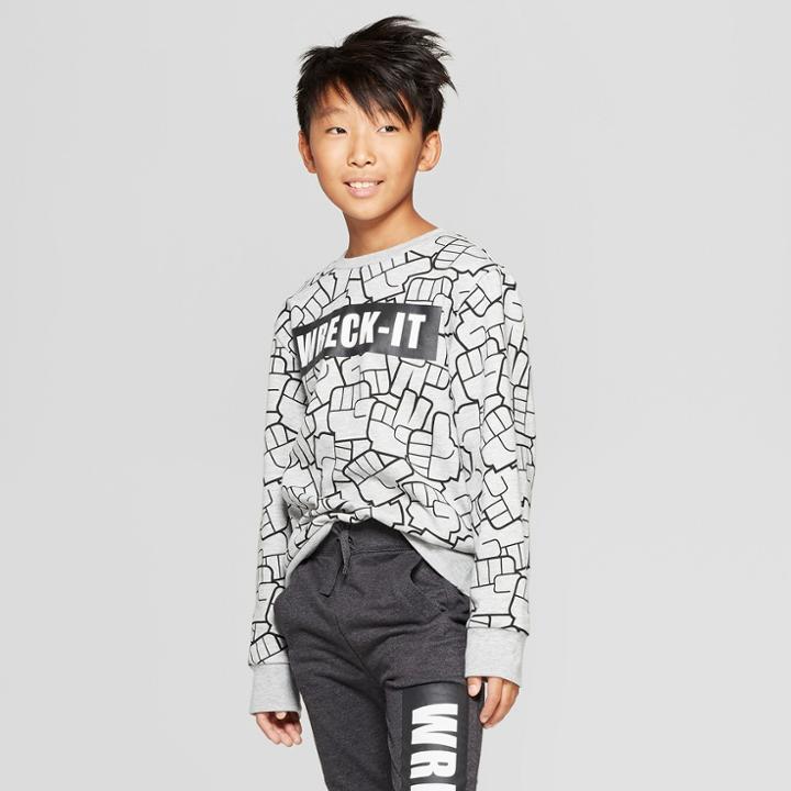 Disney Boys' Wreck-it Ralph Sweatshirt - Gray