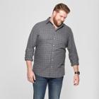 Men's Big & Tall Long Sleeve Dressy Casual Button-down Shirt - Goodfellow & Co Charcoal (grey)
