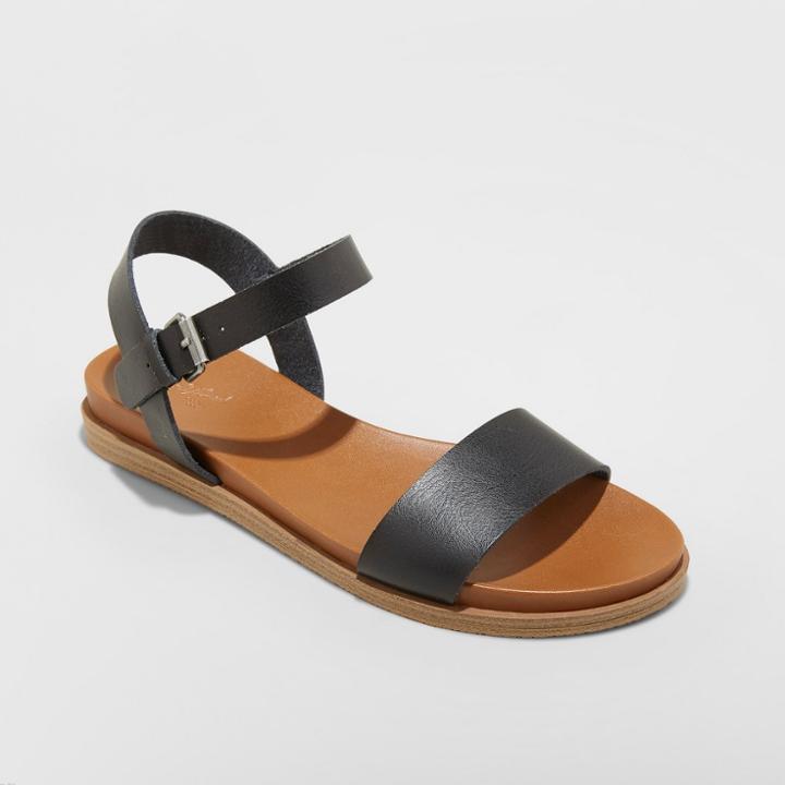 Women's Nyla Ankle Strap Sandals - Universal Thread Black