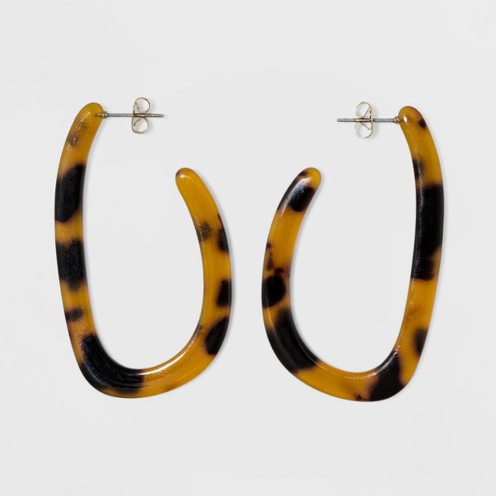Half Hoop Earrings - A New Day Tortoise
