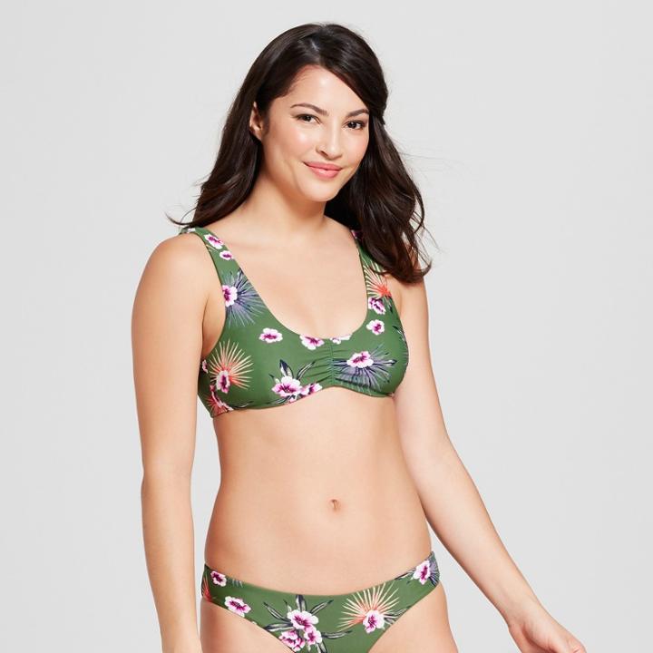 Tori Praver Seafoam Women's Floral Bralette Bikini Top -