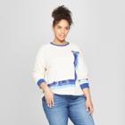 Junk Food Women's Plus Size Atari Pong Long Sleeve Graphic T-shirt - White