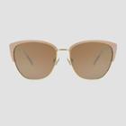 Women's Retro Browline Sunglasses - A New Day Beige