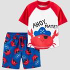 Baby Boys' Crab Swim Rash Guard Set - Just One You Made By Carter's Red 6m, Infant Boy's