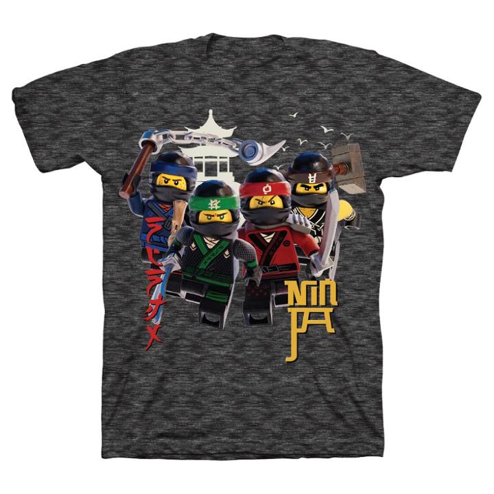 Boys' Lego Ninjago Short Sleeve T-shirt - Charcoal