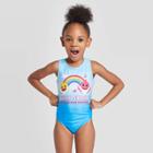 Toddler Girls' Baby Shark One Piece Swimsuit - Blue 2t, Infant Girl's,