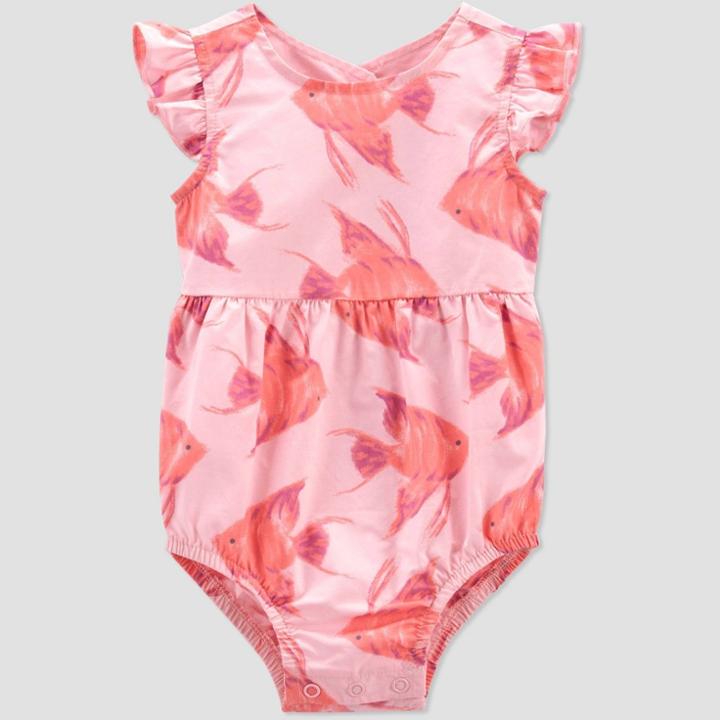 Baby Girls' Angel Fish Romper - Just One You Made By Carter's Pink
