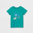 Girls' Flip Sequin Butterfly Short Sleeve T-shirt - Cat & Jack Jade Green
