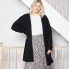 Women's Plus Size Open-front Cozy Cardigan - A New Day Black