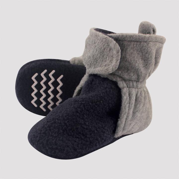 Hudson Baby Baby Girls' Fleece Lined Scooties - Navy/gray