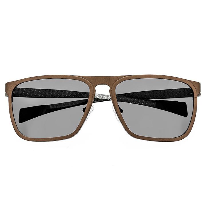 Breed Men's Capricorn Polorized Sunglasses With Titanium Frame And Carbon Fiber Arms - Brown/black