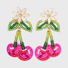 Sugarfix By Baublebar Beaded Cherry Drop Earrings - Pink
