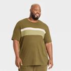 Men's Big & Tall Colorblock Short Sleeve T-shirt - Goodfellow & Co Forest Green