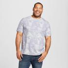 Men's Big & Tall Floral Print Short Sleeve Crew Neck Novelty T-shirt - Goodfellow & Co Misty Blue