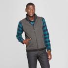 Men's Standard Fit Sweater Fleece Vest - Goodfellow & Co Charcoal (grey)