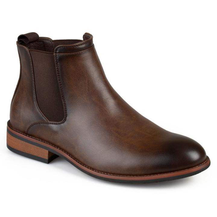 Men's Vance Co. Landon Round Toe High Top Dress Boots - Brown
