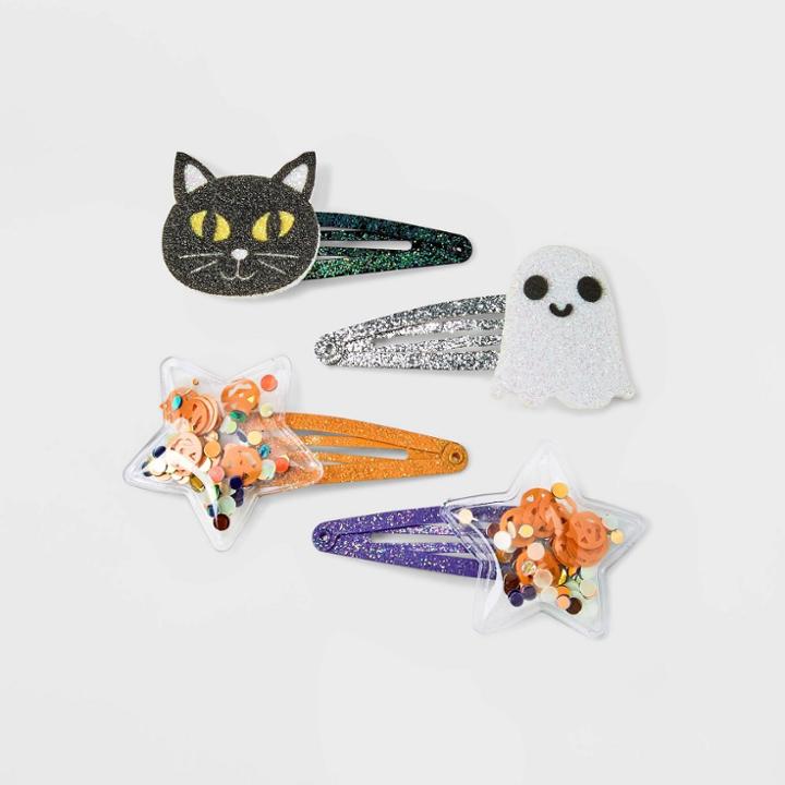 Kids' 4pk Halloween Hair Clips - Cat & Jack