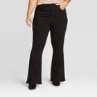 Women's Plus Size High-rise Flare Jeans - Universal Thread Black