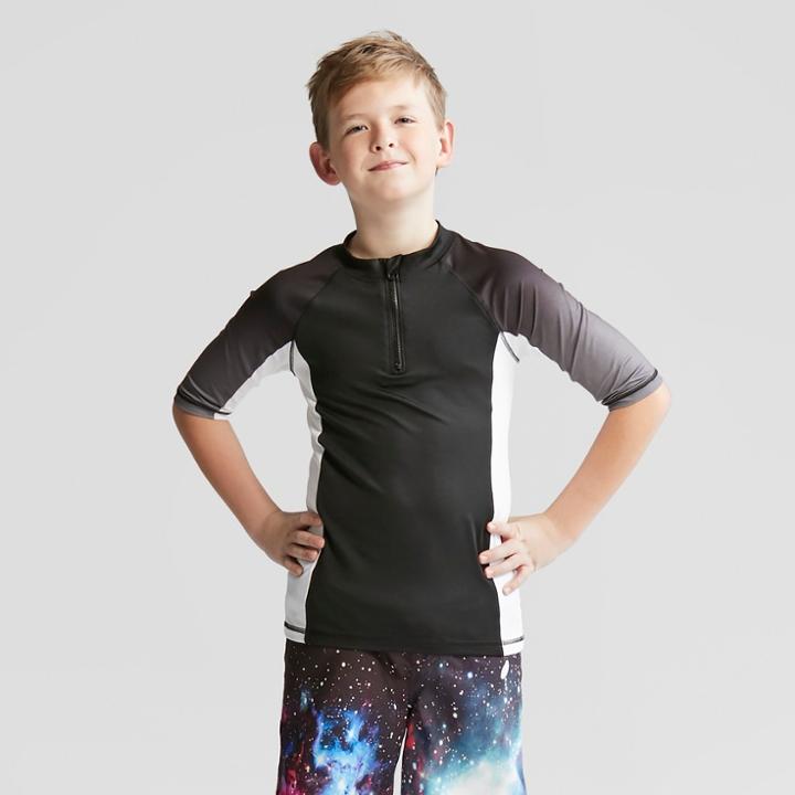 Boys' Quarter Zip Rash Guard - Cat & Jack Black