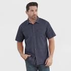 Dickies Men's Contemporary Fit Short Sleeve Button-down Shirt - Blue
