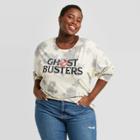 Women's Ghostbusters Plus Size Long Sleeve Halloween Graphic T-shirt - Cream