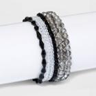 Beaded Stretch Bracelet Set 6pc - A New Day Hematite
