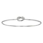 Distributed By Target Women's Polished Loveknot Bangle Bracelet In Sterling Silver -