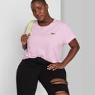 Women's Plus Size Short Sleeve Boxy Baby T-shirt - Wild Fable Purple