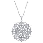 Distributed By Target Women's Sterling Silver Large Filigree Flower Pendant