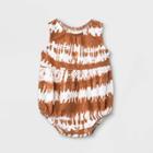 Grayson Mini Baby Girls' Tie-dye Bubble Tank Romper - Orange Newborn