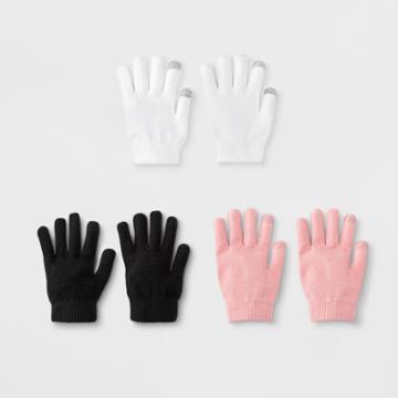 Women's 3pk Tech Touch Gloves - Wild Fable Coral Bay