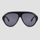 Women's Oversized Rubberized Plastic Aviator Sunglasses - Universal Thread Black