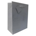Spritz Gray Silver Dots Cotton Recycled Handmade Paper Gift Bag -