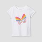 Toddler Girls' Rainbow Butterfly Graphic T-shirt - Cat & Jack White