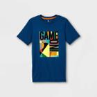Boys' Short Sleeve 'game On' Graphic T-shirt - All In Motion Blue