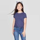 Girls' Short Sleeve T-shirt - Cat & Jack Navy