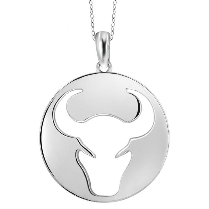 Distributed By Target Women's Sterling Silver Taurus Zodiac Pendant (18), Size:
